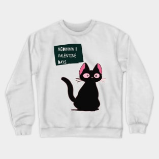 CAT BLACK PINK VALENTINE Crewneck Sweatshirt